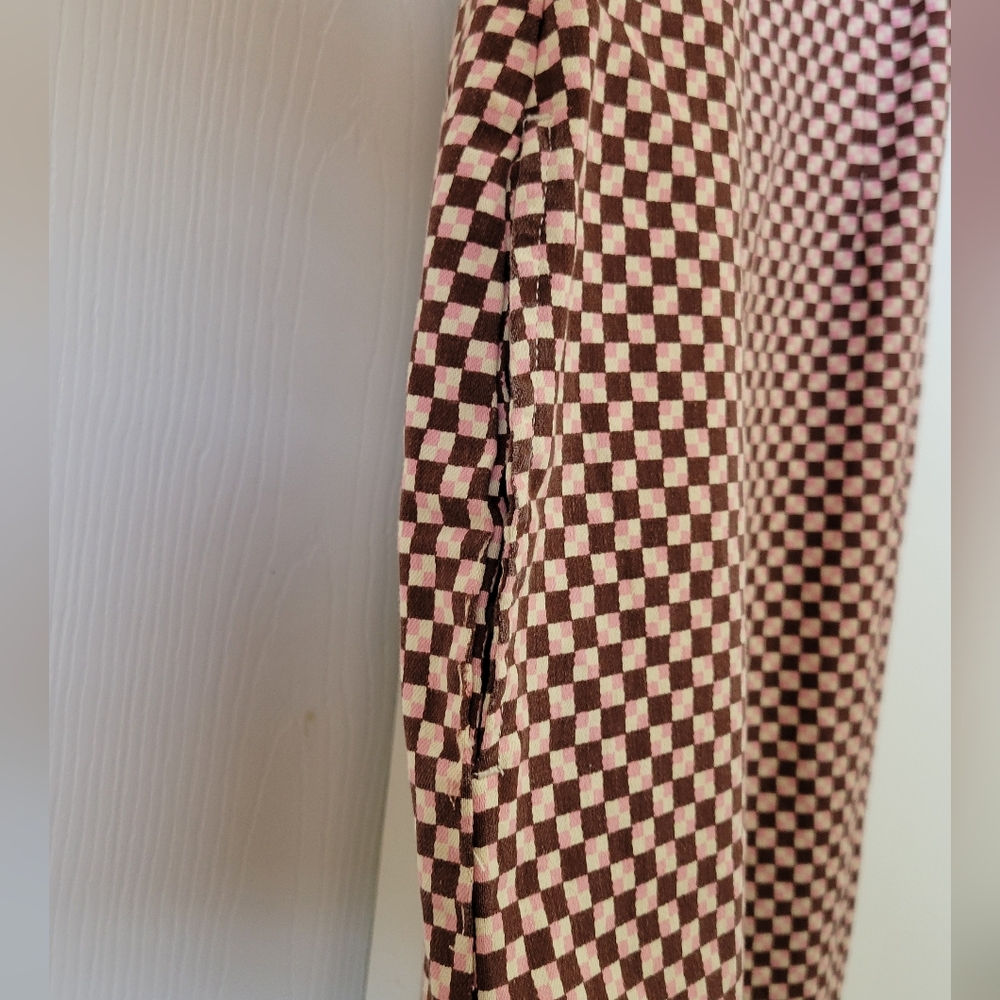 NWT Levi's Brown Multicolor Checkered Mini Sundress Size M - Picture 6 of 6